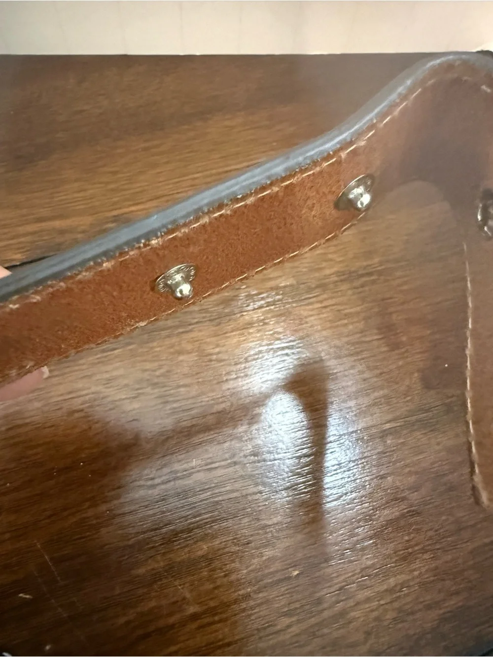 Kids Western Brown Leather Belt size 22 Silverplated Concho Accents Cowboy Rodeo